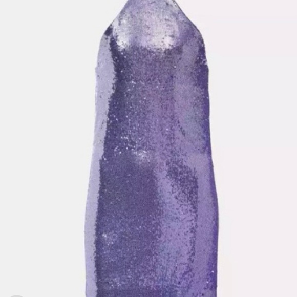 Purple Sequin Mini Dress - Picture 4 of 8